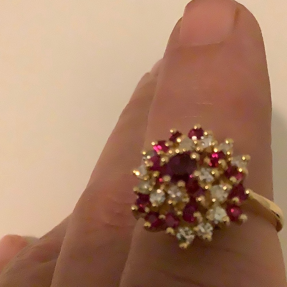 Ruby and diamond ring